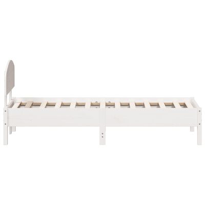 vidaXL Bed Frame without Mattress White 90x190 cm Single Solid Wood Pine