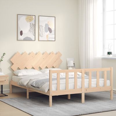 vidaXL Bed Frame without Mattress 140x200 cm Solid Wood Pine