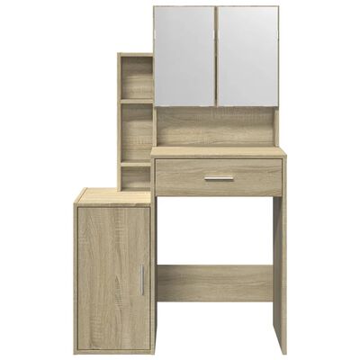 vidaXL Dressing Table with Cabinet Sonoma Oak 80x35x132 cm