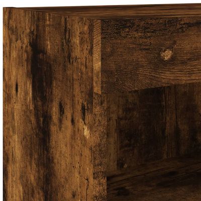 vidaXL TV Wall Cabinet with LED Lights Smoked Oak 60x30x40 cm