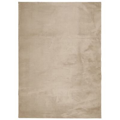 vidaXL Rug HUARTE Short Pile Soft and Washable Sand 240x340 cm