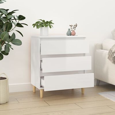 vidaXL Sideboard High Gloss White 60x35x70 cm Engineered Wood