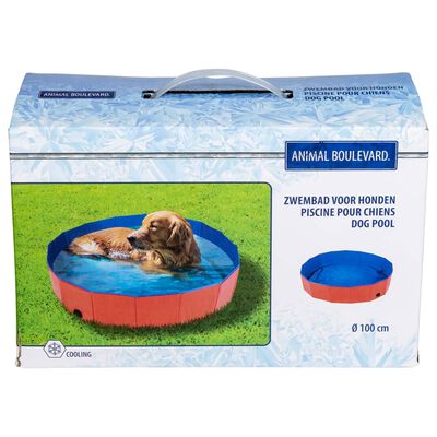 Animal Boulevard Pet Pool Cooling L 100x100x30 cm Red/Blue