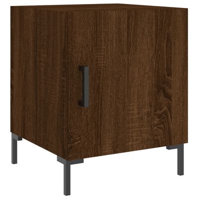 vidaXL Bedside Cabinet Brown Oak 40x40x50 cm Engineered Wood