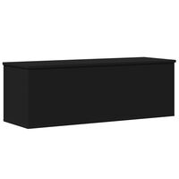 vidaXL Storage Box Black 102x35x35 cm Engineered Wood