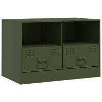 vidaXL TV Cabinet Olive Green 67x39x44 cm Steel