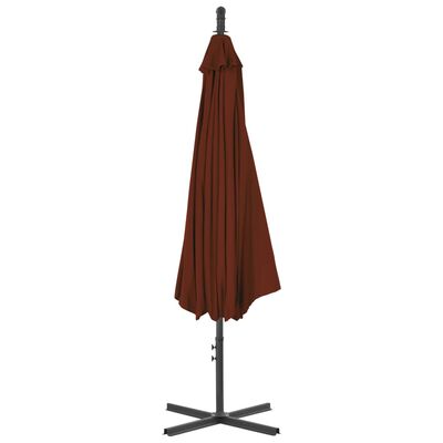 vidaXL Cantilever Garden Parasol with Steel Pole 300 cm Terracotta