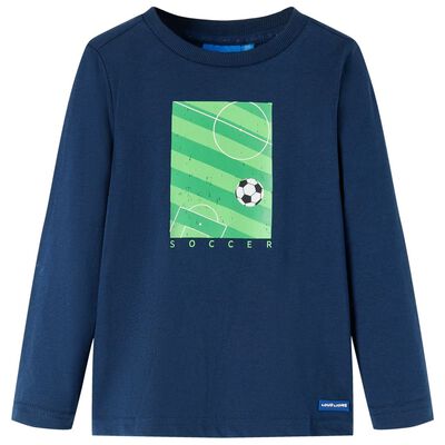 Kids' T-shirt with Long Sleeves Navy Blue 140