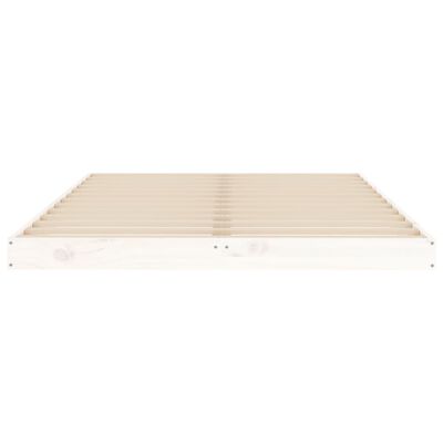 vidaXL Bed Frame without Mattress White 120x190 cm Small Double Solid Wood Pine