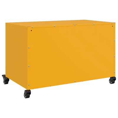 vidaXL TV Cabinet Mustard Yellow 68x39x43.5 cm Steel