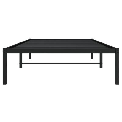 vidaXL Metal Bed Frame Black 100x190 cm