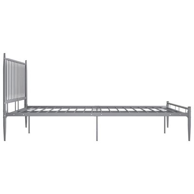 vidaXL Bed Frame without Mattress Grey Metal 200x200 cm