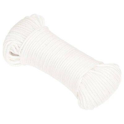 vidaXL Boat Rope Full White 3 mm 25 m Polypropylene