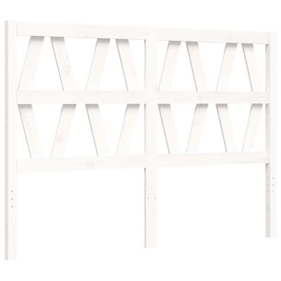 vidaXL Bed Frame without Mattress White 140x200 cm Solid Wood