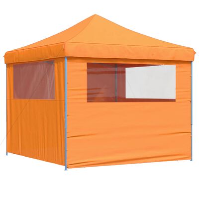 vidaXL Foldable Party Tent Pop-Up with 4 Sidewalls Orange