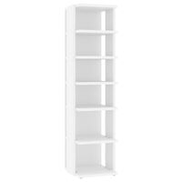 vidaXL Shoe Cabinet White 27.5x27x102 cm Engineered Wood