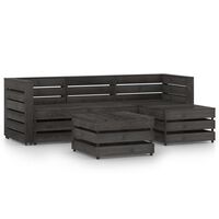 vidaXL 5 Piece Garden Lounge Set Grey Impregnated Pinewood