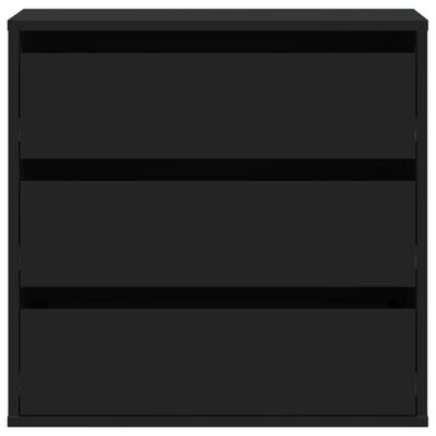 vidaXL Corner Chest of Drawers Black 60x41x58 cm Engineered Wood