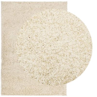 vidaXL Shaggy Rug PAMPLONA High Pile Modern Gold 140x200 cm