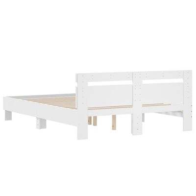 vidaXL Bed Frame without Mattress White 140x190 cm