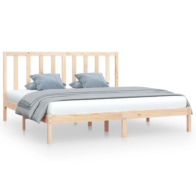 vidaXL Bed Frame without Mattress Solid Wood Pine 200x200 cm