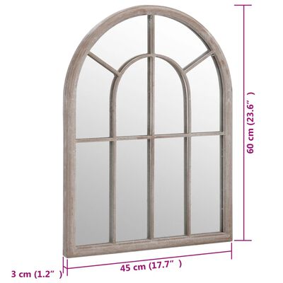 vidaXL Garden Mirror Sand 60x45 cm Iron for Outdoor Use