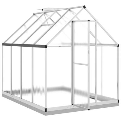 vidaXL Greenhouse with Base Frame Silver 224x169x202 cm Aluminium