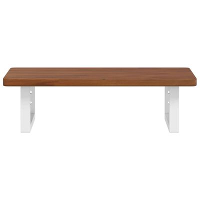 vidaXL Basin Shelf Wall Mounted Steel and Solid Wood Oak