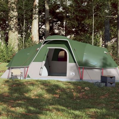 vidaXL Family Tent Dome 11-Person Green Waterproof