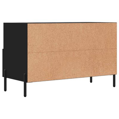 vidaXL TV Cabinet Black 80x36x50 cm Engineered Wood