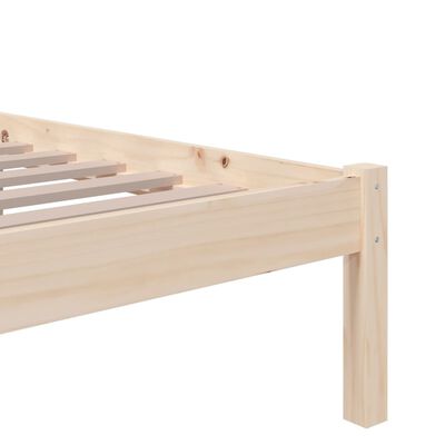 vidaXL Bed Frame without Mattress Solid Wood 120x190 cm Small Double