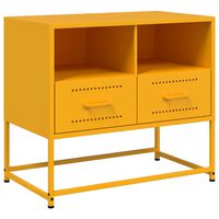 vidaXL TV Cabinet Mustard Yellow 68x39x60.5 cm Steel