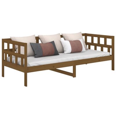 vidaXL Day Bed without Mattress Honey Brown Solid Wood Pine 90x190 cm Single