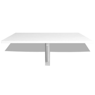 vidaXL Folding Wall Table White 100x60 cm