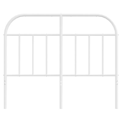 vidaXL Metal Headboard White 120 cm