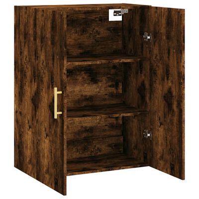 vidaXL Wall Mounted Cabinet Smoked Oak 69.5x34x90 cm