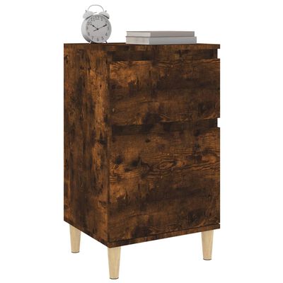 vidaXL Bedside Cabinets 2 pcs Smoked Oak 40x35x70 cm