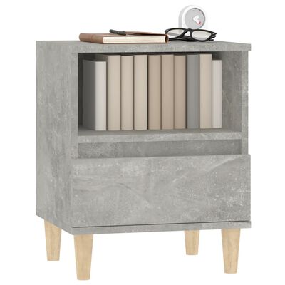 vidaXL Bedside Cabinet Concrete Grey 40x35x50 cm