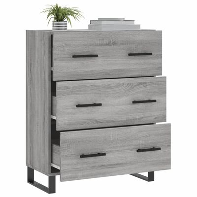 vidaXL Sideboard Grey Sonoma 69.5x34x90 cm Engineered Wood