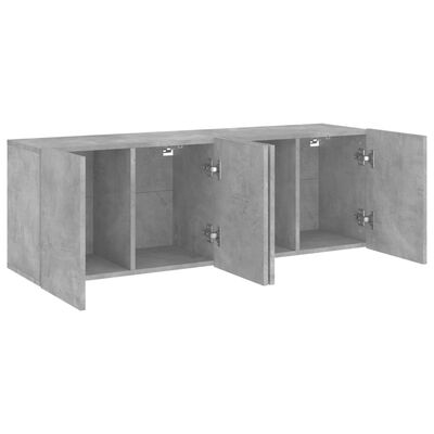 vidaXL TV Cabinets Wall-mounted 2 pcs Concrete Grey 60x30x41 cm