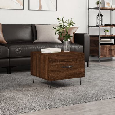 vidaXL Coffee Table Brown Oak 50x50x40 cm Engineered Wood