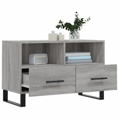 vidaXL TV Cabinet Grey Sonoma 80x36x50 cm Engineered Wood