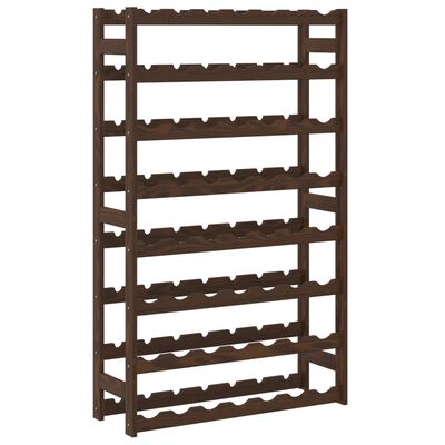 vidaXL Wine Rack for 56 Bottles Brown Solid Wood Pine