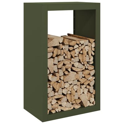 vidaXL Firewood Rack Green 60x40x100 cm Steel