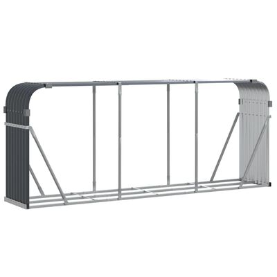 vidaXL Log Holder Anthracite 234x45x100 cm Galvanised Steel