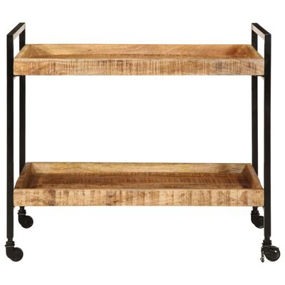 vidaXL Kitchen Trolley 80x55x70 cm Solid Rough Wood Mango