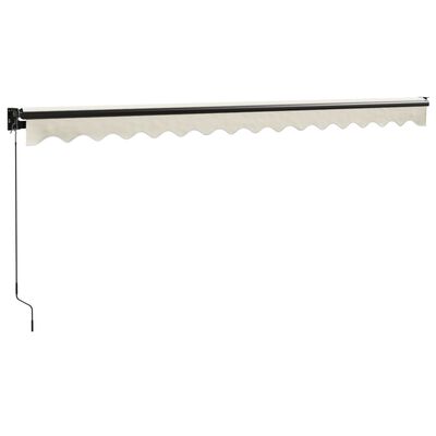 vidaXL Retractable Awning Cream 4x3 m Fabric and Aluminium