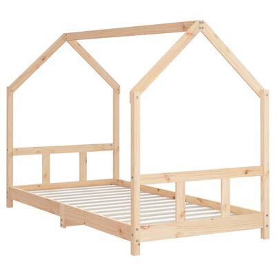 vidaXL Kids Bed Frame 90x200 cm Solid Wood Pine