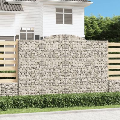 vidaXL Arched Gabion Baskets 6 pcs 300x50x200/220 cm Galvanised Iron