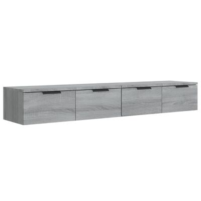 vidaXL Wall Cabinets 2 pcs Grey Sonoma 68x30x20 cm Engineered Wood